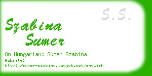 szabina sumer business card